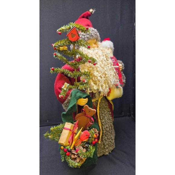 Santa Clause & Snowman Tree Topper or Table Top Holiday Decor 18" - Picture 3 of 9